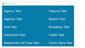 font special