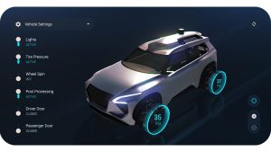 3D car in automotive cluster